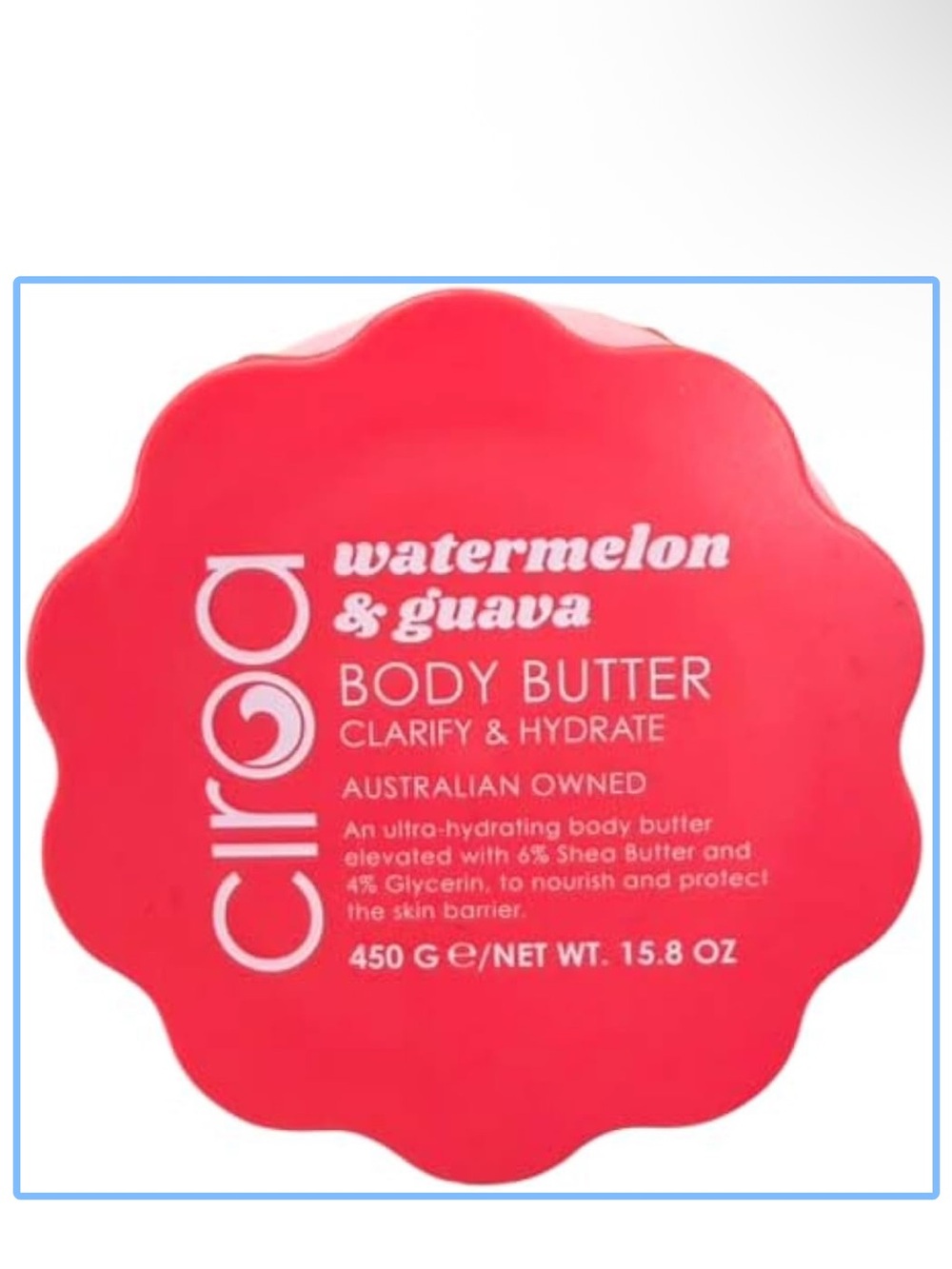 Ciroa Watermelon & Guava Body Butter - Bright Pink Red Jar